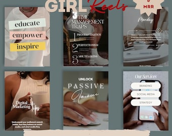 PLR Faceless Melanin Instagram Reels, Master Resell Rights, Black Girl, Clean Aesthetic Videos, MRR, Social Media Marketing, Digital Product