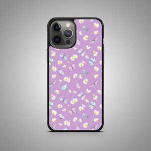 HOT Inspired By Purple Pattern Phone Case for iPhone 16 Pro Max 15 14 13 12 Pro Max Samsung S25 Ultra S24 Case