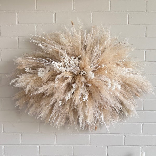 Pampas Wall Decor | Large Dried Flower Arrangement | Pampas Wall Art | Salon Wall Decor | Pampas Cloud | Wedding Arch Backdrop | Boho Decor