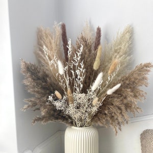 Natural Pampas bouquet 70 cm | dried flower arrangement | Large dried flower bouquet | Autumn dried flowers | wedding dried flowers