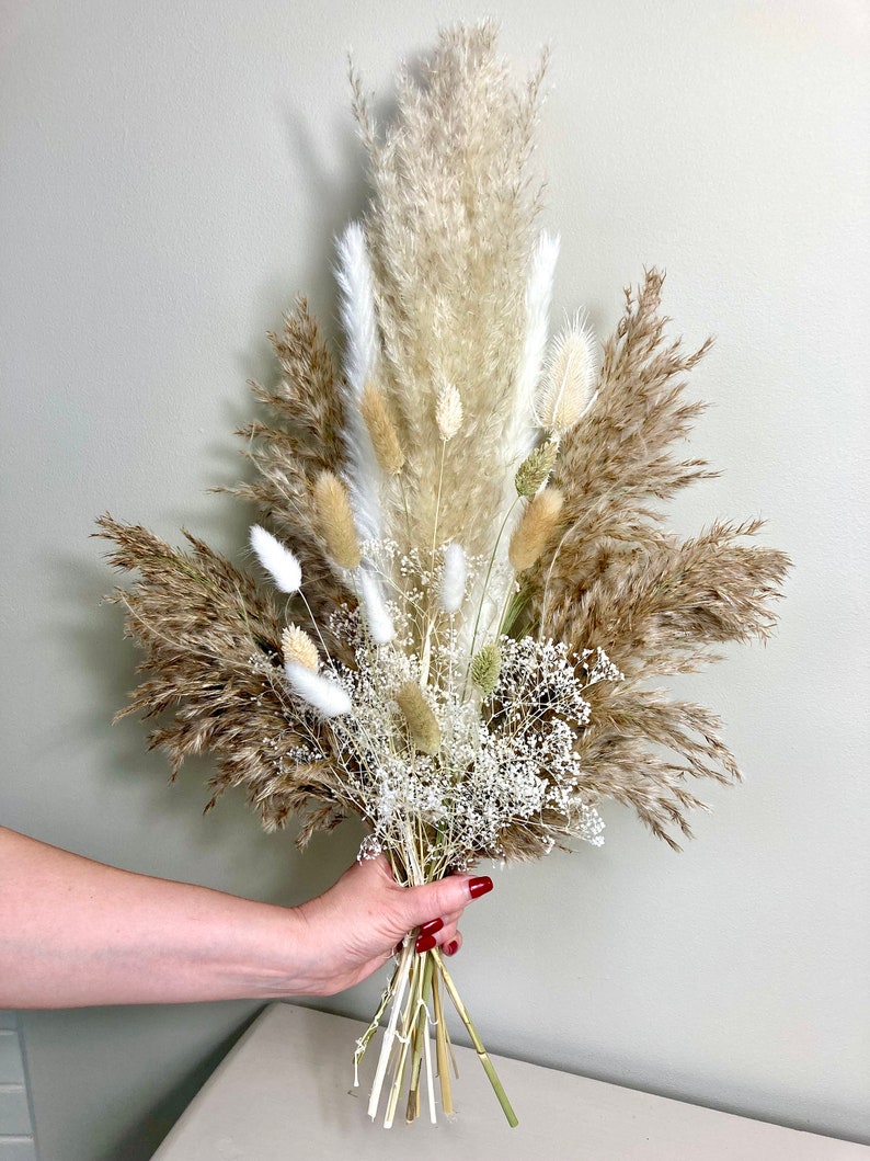 Large 70 Cm Natural Pampas Bouquet Pampas and Dried Flowers Etsy UK
