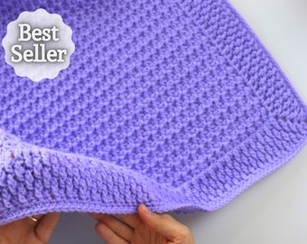 Crochet Simple And Fast Beginner Baby Blanket Pattern | Sirin&#39;s Crochet | Instant PDF Download