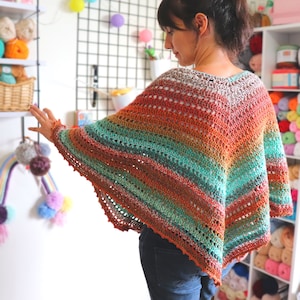 Crochet  Easiest Poncho Written Pattern | Sirin&#39;s Crochet | Instant PDF Download