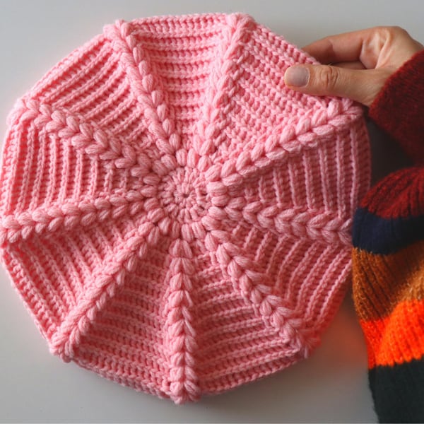Crochet joli béret chapeau écrit motif | Crochet de Sirin | Téléchargement instantané de PDF