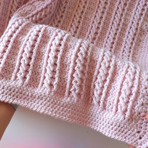 Crochet Easy Beginner Cable Blanket Tutorial With Written Pattern ...