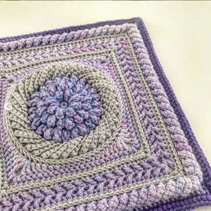 Crochet Cosmos Square Blanket Motif Sirin's Crochet Instant PDF Download image 7