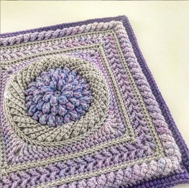 Crochet Cosmos Square Blanket Motif Sirin's Crochet Instant PDF Download image 7