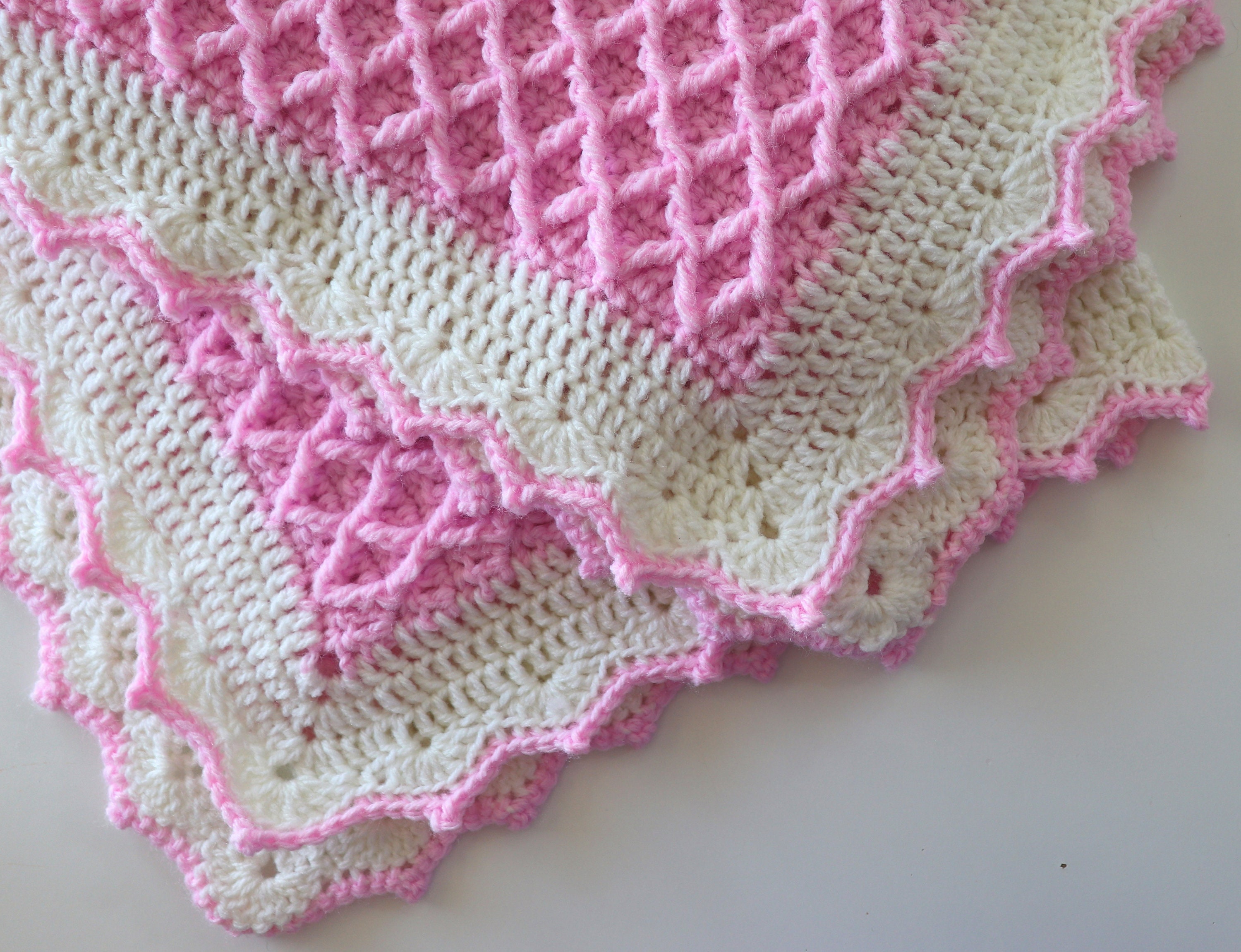 Crochet Diamond Waffle Blanket Written Pattern Sirin's Etsy Australia