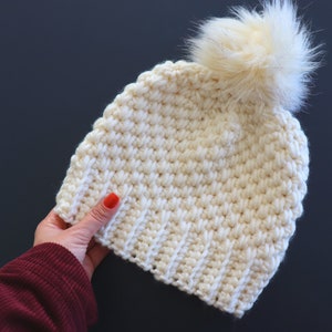Crochet Simple Chunky Hat Written Pattern | Sirin&#39;s Crochet | Instant PDF Download