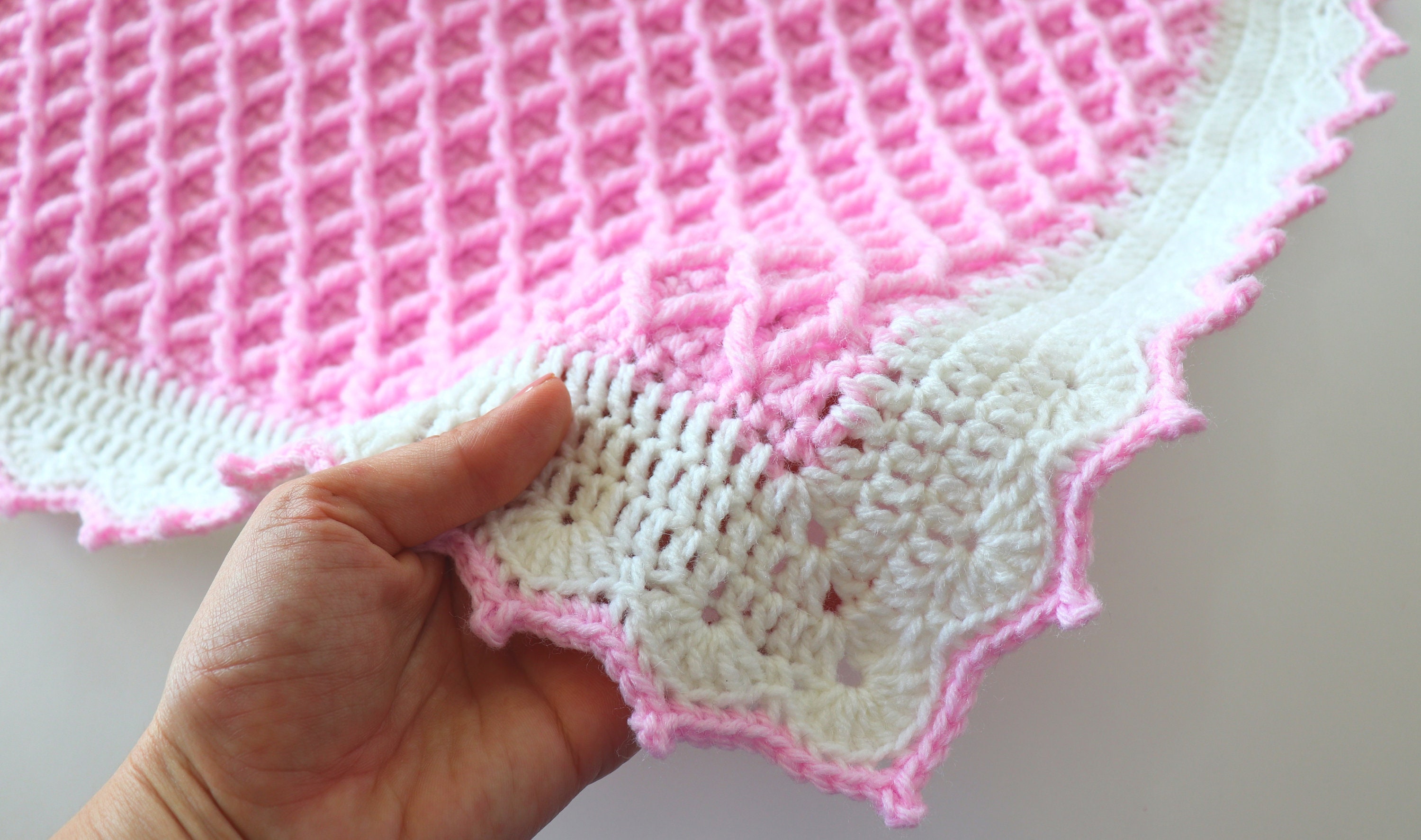 Crochet Diamond Waffle Blanket Written Pattern Sirin's Etsy Australia