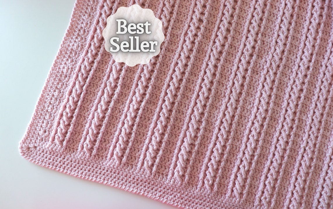 Crochet Easy Beginner Cable Blanket Tutorial With Written Etsy Australia