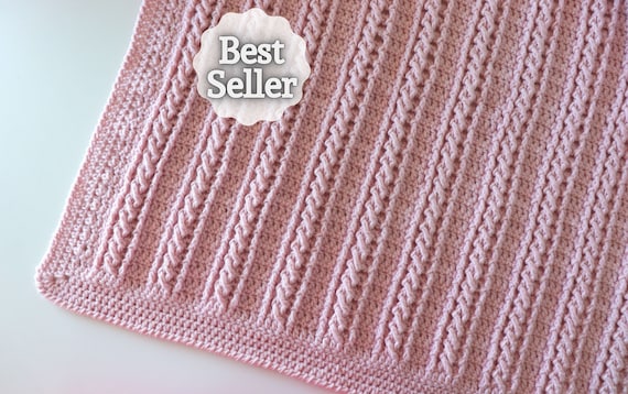 Crochet Easy Beginner Cable Blanket Tutorial With Written Pattern