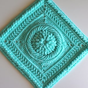 かぎ針編みのコスモススクエアブランケットモチーフ | Sirin's Crochet | インスタント PDF ダウンロード