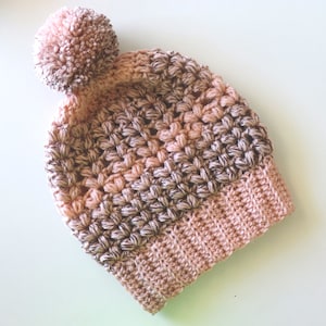 Crochet One Hour Puff Stitch Hat Written Pattern | Sirin&#39;s Crochet | Instant PDF Download