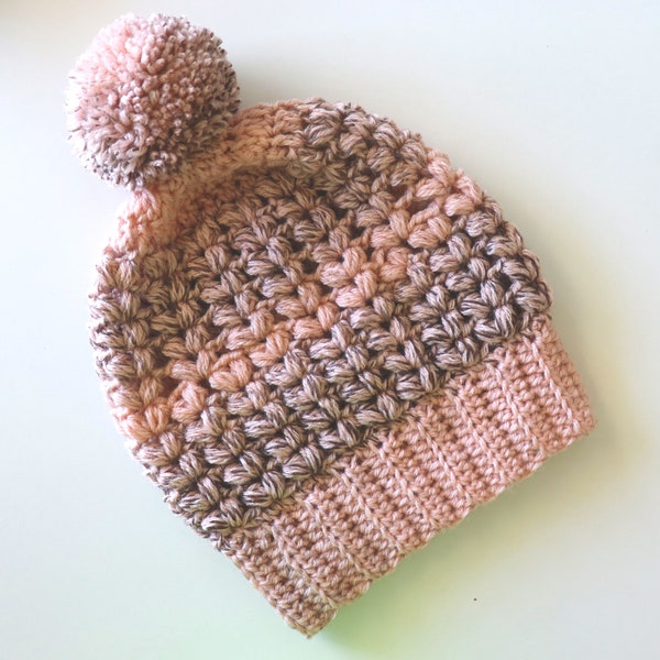 Crochet One Hour Puff Stitch Hat Written Pattern | Sirin's Crochet | Instant PDF Download