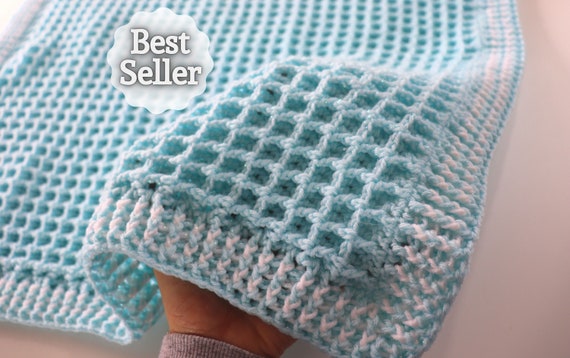 Crochet Easy Waffle Baby Blanket  Sirin's Crochet