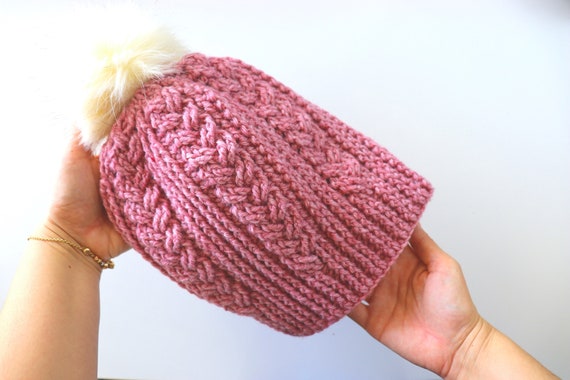 Crochet Pretty Cable Hat Written 