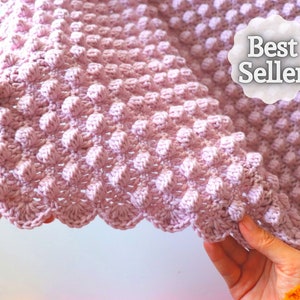 Crochet Bobble Stitch Blanket With Written Pattern | Sirin&#39;s Crochet | Instant PDF Download