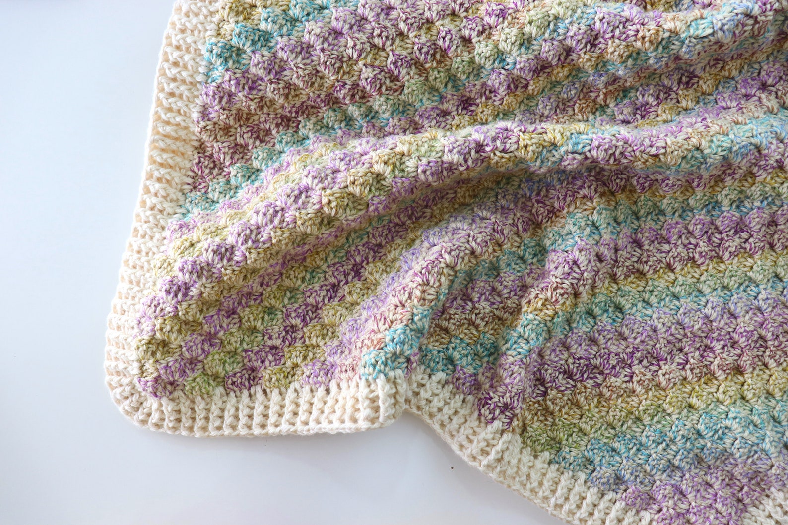 Crochet C2C Beginner Baby Blanket Written Pattern Etsy