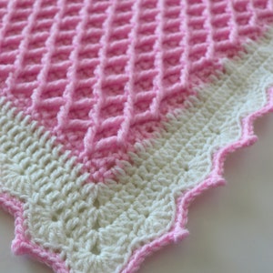 Crochet Diamond Waffle Blanket Written Pattern Sirin's Crochet Instant PDF Download image 4