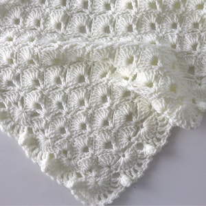 Crochet Shell Stitch Blanket Written Pattern Sirin's Crochet Instant PDF Download image 1