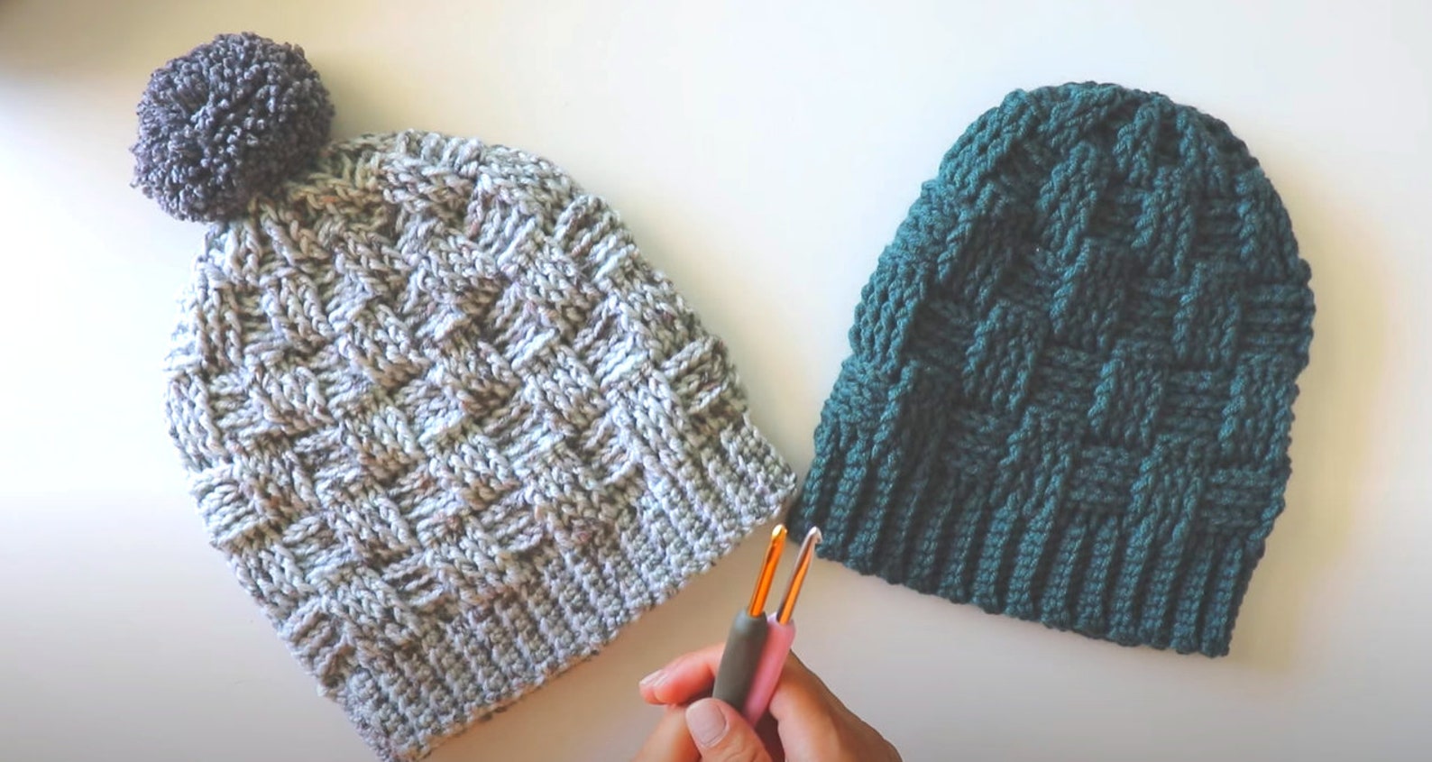 Crochet Basket Weave Beanie Hat Written Pattern Sirin's Etsy