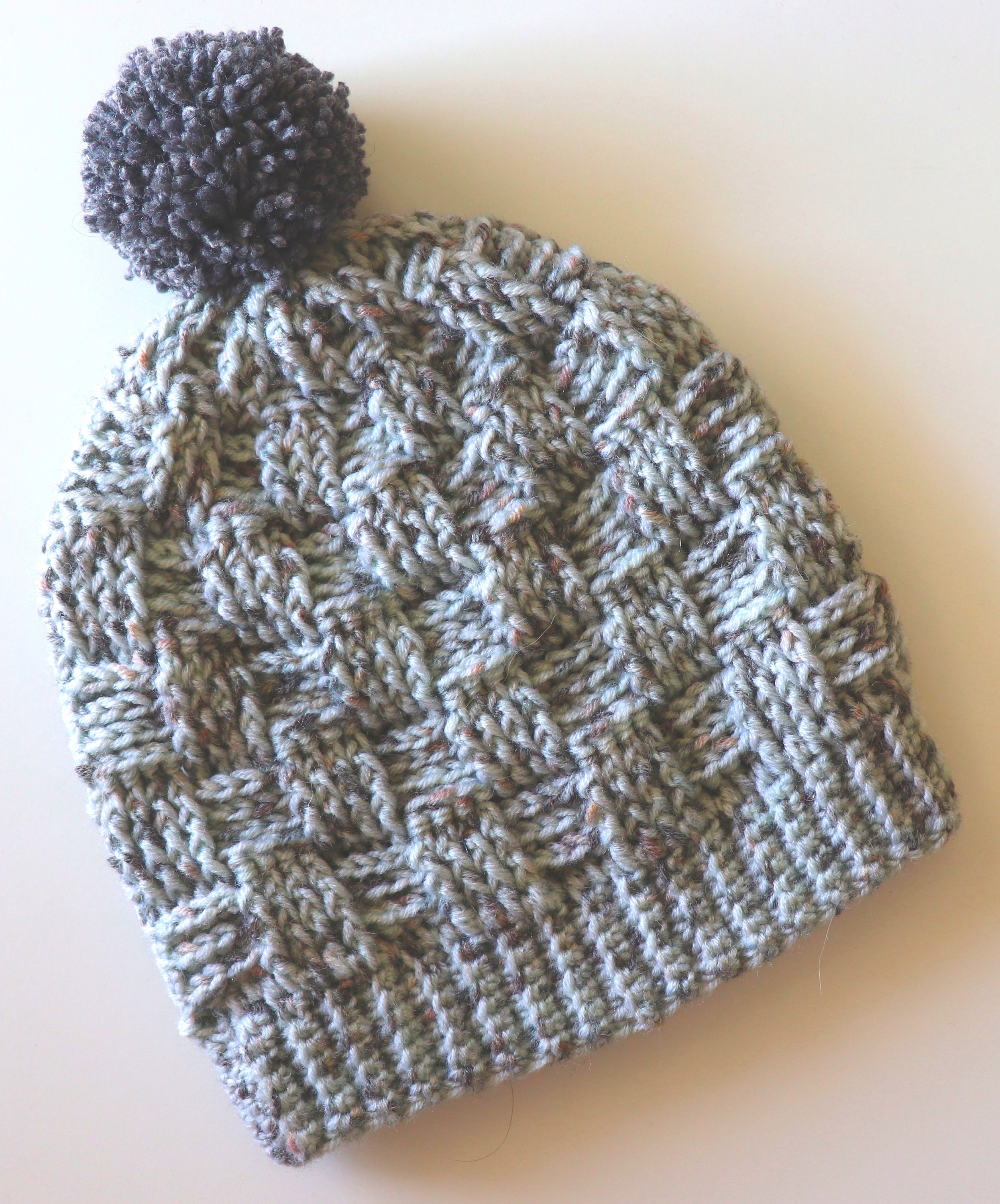Crochet Basket Weave Beanie Hat Written Pattern Sirin's Etsy