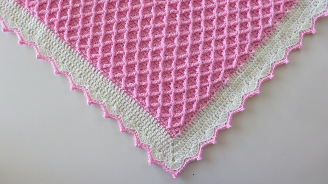 Crochet Diamond Waffle Blanket Written Pattern Sirin's Crochet Instant