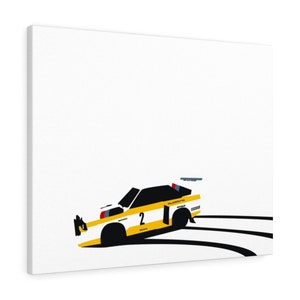 1985 アウディ スポーツ クワトロ S1 グループ B ラリー キャンバス プリント Hannu Mikkola Walter Röhrl Michele Mouton