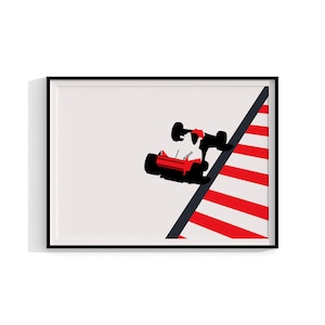 Ayrton Senna Mclaren F1 Art Poster Print