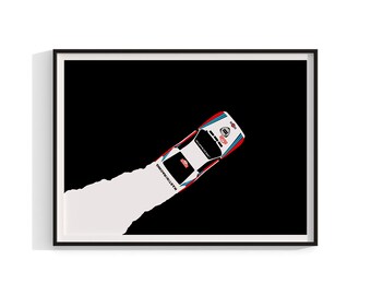 My drawing of Lancia Rally 037 Röhrl/Geistdörfer made on A3 size by markers