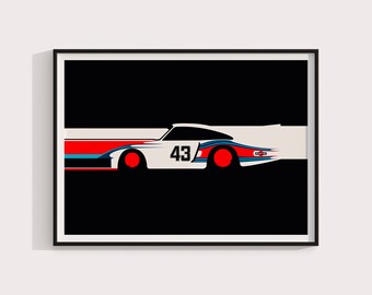 Porsche 935 "Moby Dick" Le Mans Art Poster Print