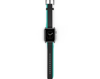 Mercedes AMG W11 F1 Inspired Faux Leather Watch Band for Apple Watch Series 1-7