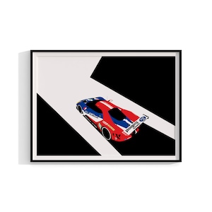Ford GT LM GTE-Pro Art Poster Print