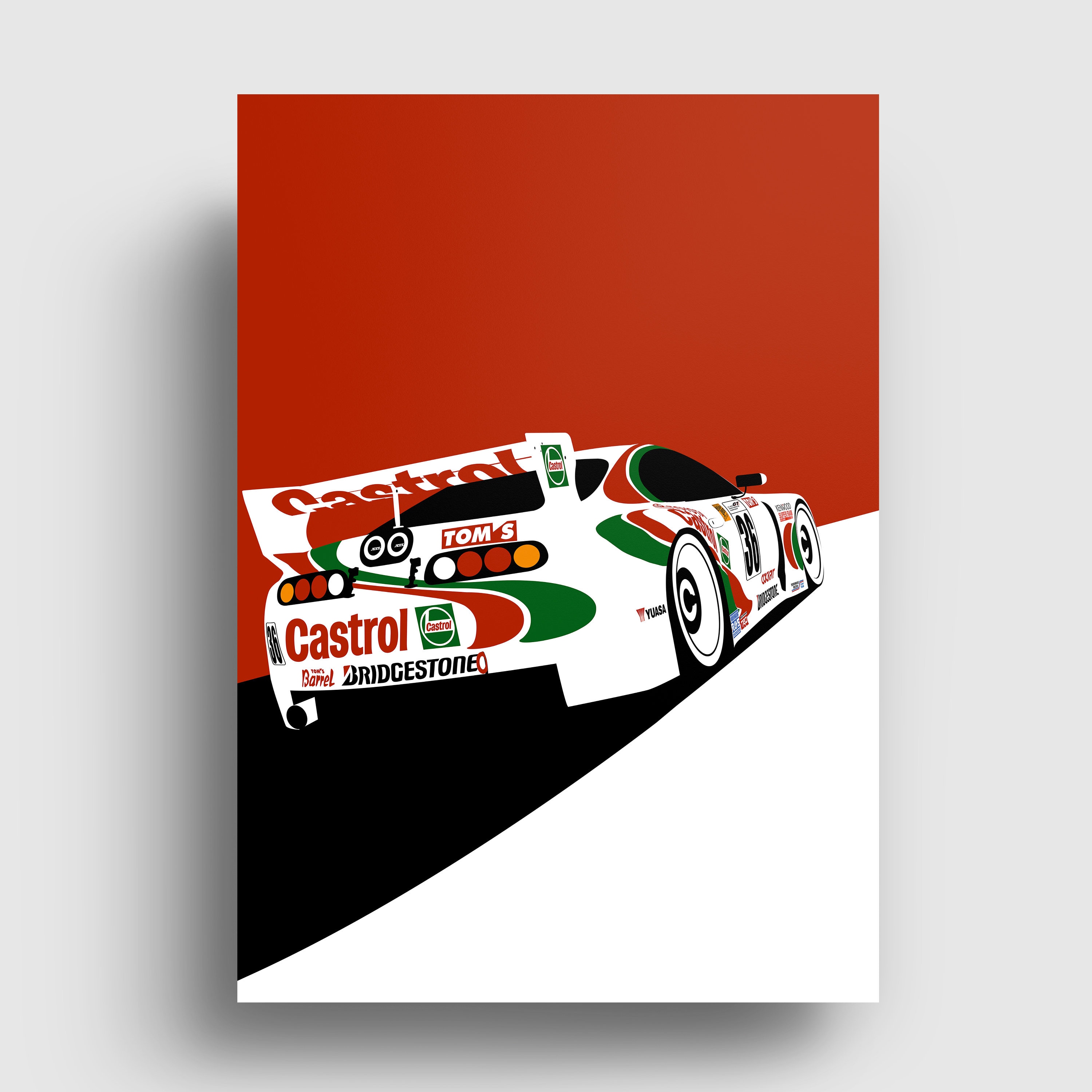 TOM'S Racing Castrol Toyota Supra Art Poster Print - Etsy