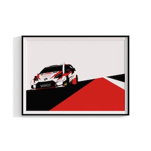 2020 Toyota Yaris WRC Rally  Elfyn Evans Sébastien Ogier Art Poster Print