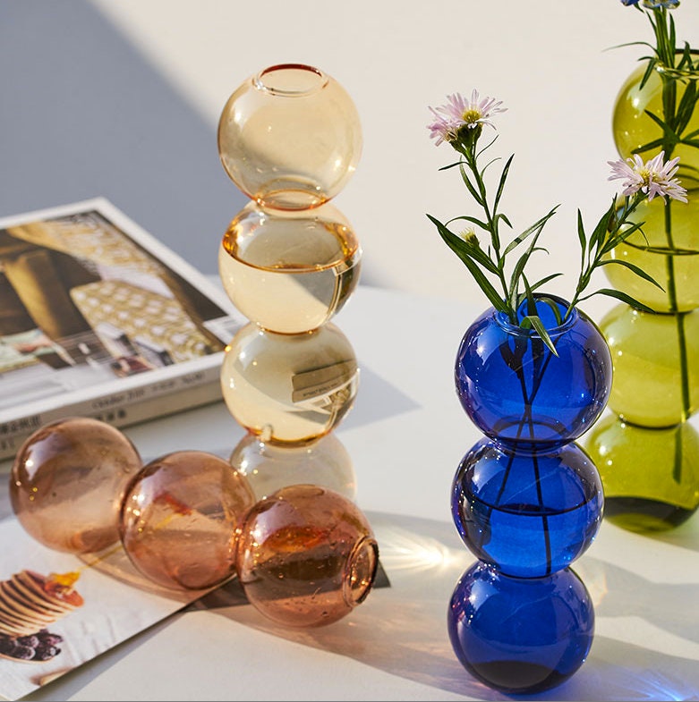 Small Glass Flower Vases Vintage Look Glass Vase Nordic Home Etsy