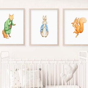Set of 3 Beatrix Potter Nursery Art Prints Pick and Mix | Watercolor ...