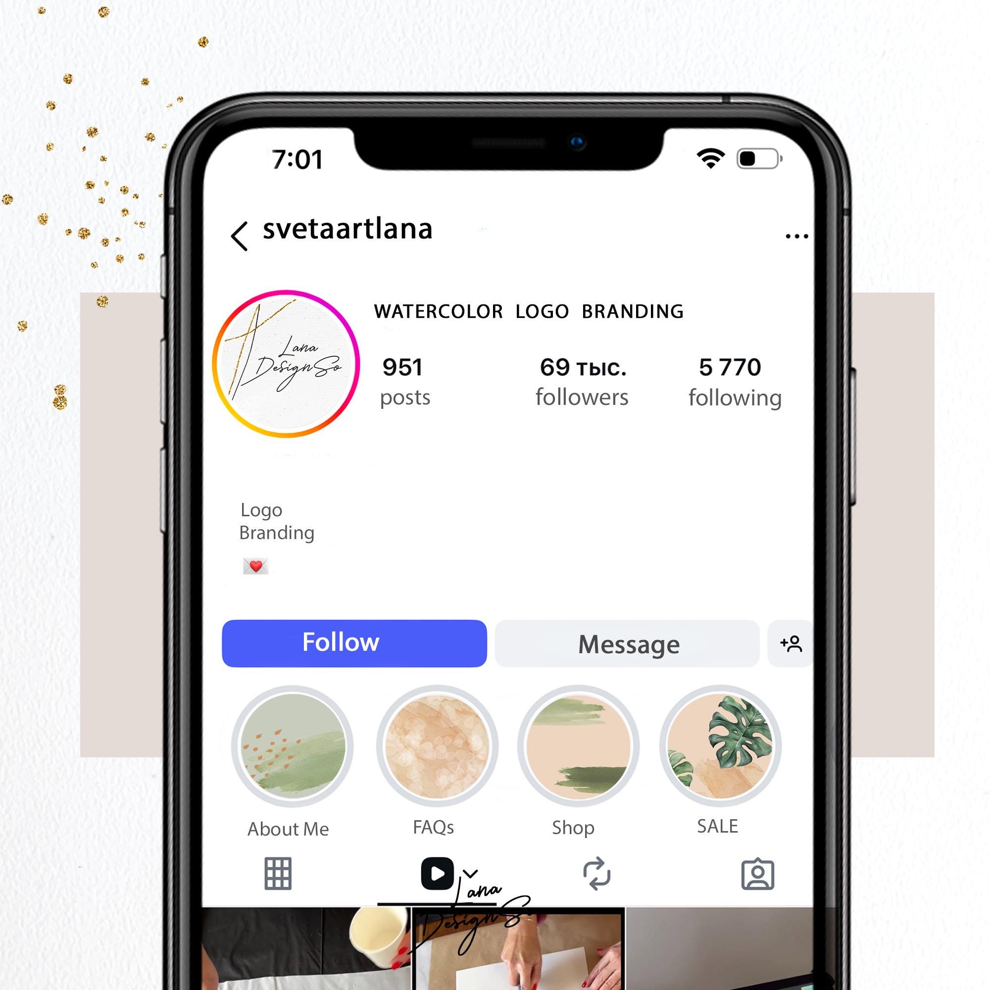 Watercolor Boho Neutral Instagram Story Highlight Covers, Sage Green ...
