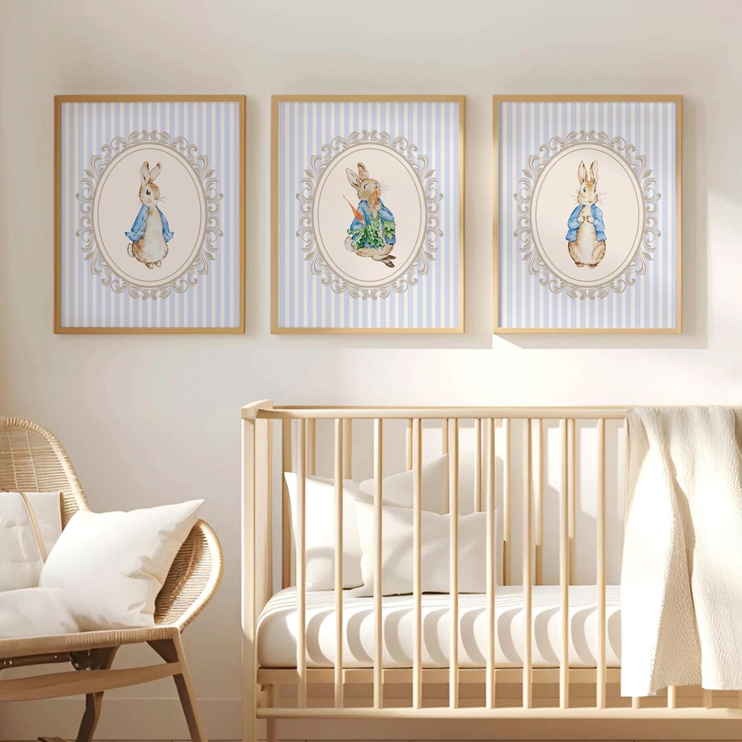 Peter Rabbit Nursery Prints | Cottagecore Print | Nursery Baby Room ...