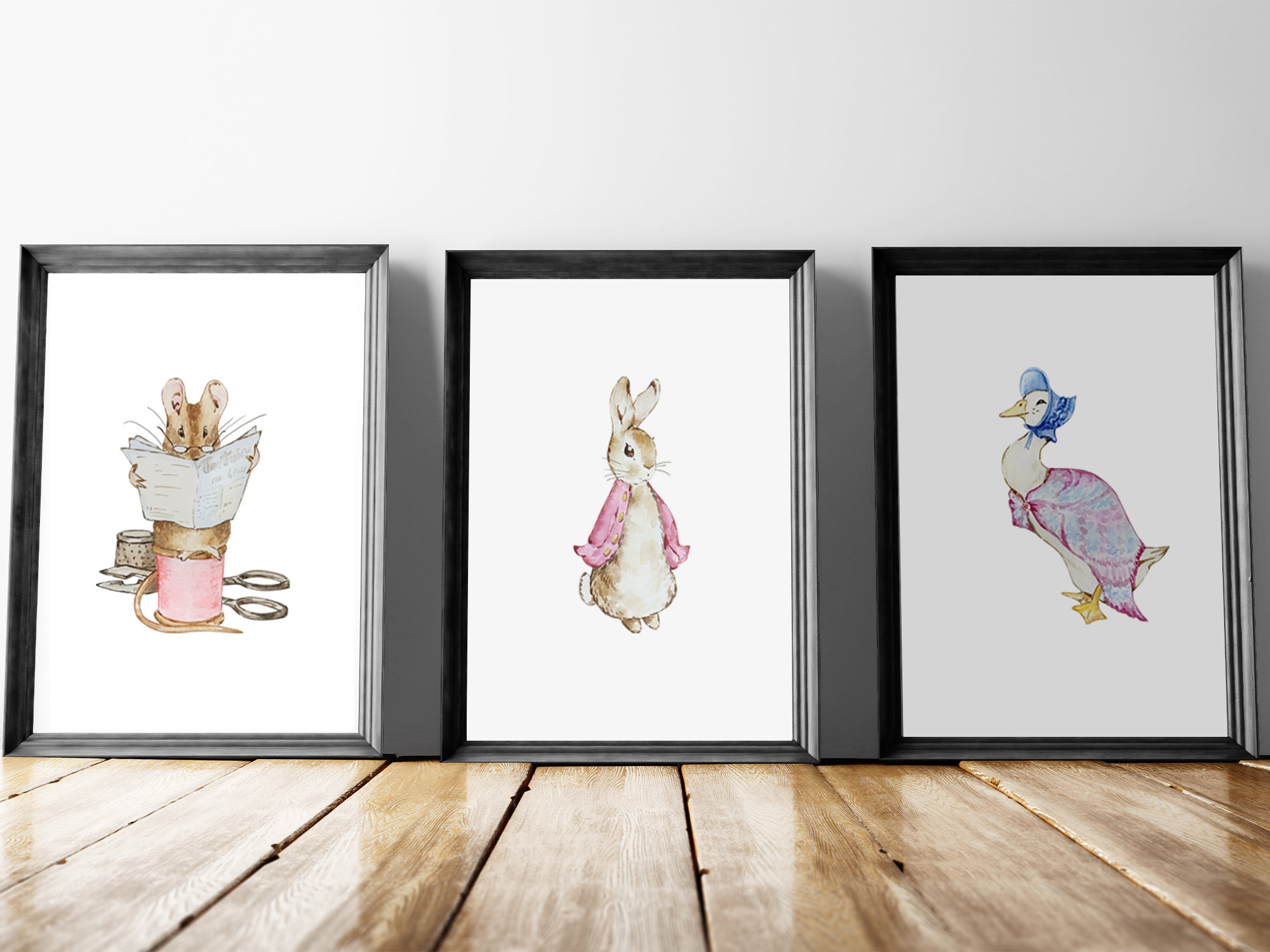 Set of 3 Beatrix Potter Nursery Art Prints Pick and Mix | Watercolor ...