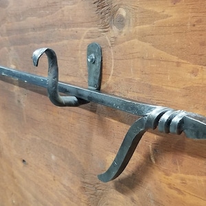 hand forged heavy duty extra long fire poker FREE lettering, different size,hook available