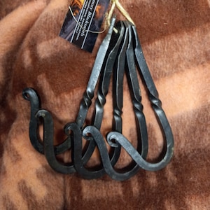 HAND FORGED large J hooks 5 PACK