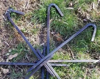 HAND FORGED 8 PACK tent stakes heavy duty