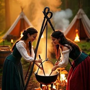 XL heavy duty forged camp cooking tripod holds OVER 95 POUNDS! seen on tv's , fallout, dinner: impossible