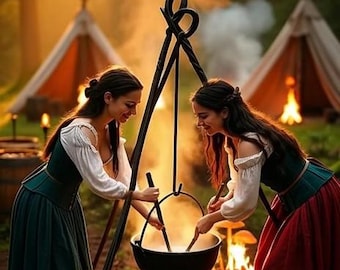 XL heavy duty forged camp cooking tripod holds OVER 95 POUNDS! seen on tv's , fallout, dinner: impossible