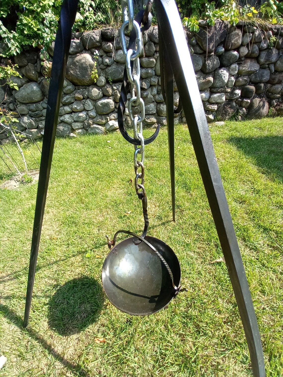 Hand Forged Adjustable Hook & Chain – Campfire Dutch Oven Cooking Set ...