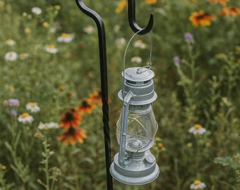 HAND FORGED shepherds hook lantern hanger designed for reenactors