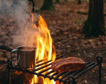 CAMP GRILL,24×24 hand forged, heavy duty. bag included! Seen on fallout