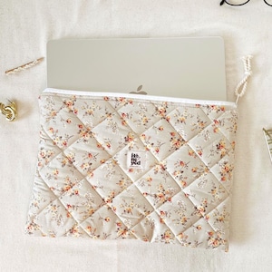 Capa de outono para Macbook, capa acolchoada para laptop, capa de algodão para iPad